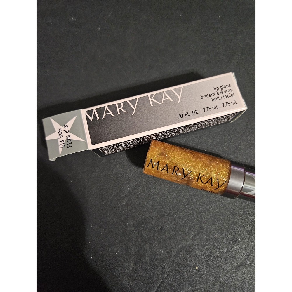 Mary Kay Lip Gloss Gold Sequins New Discontinued - Picture 2 of 3